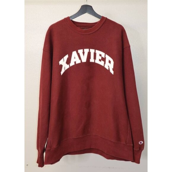 Vintage Champion Reverse Weave Xavier-University Sweatshirt Sz XL